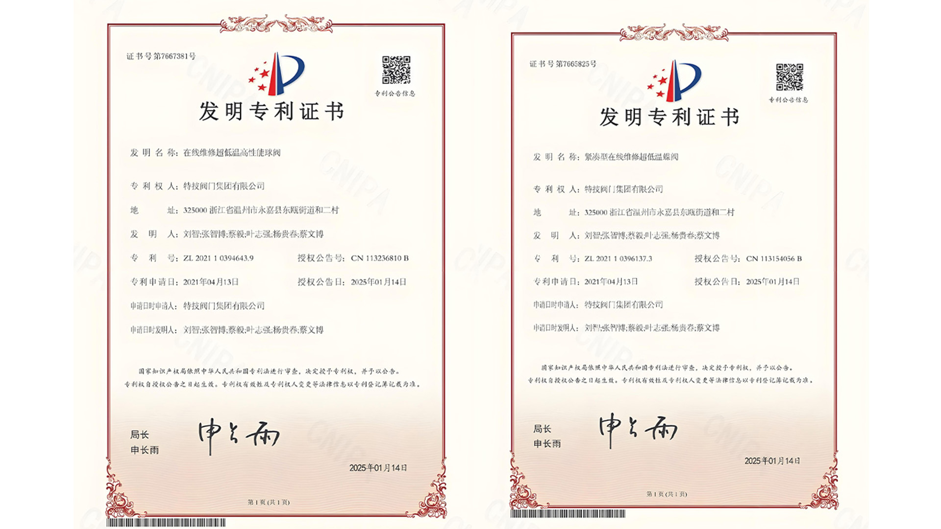 特技閥門集團獲兩項發明專利，突破極端工況閥門技術